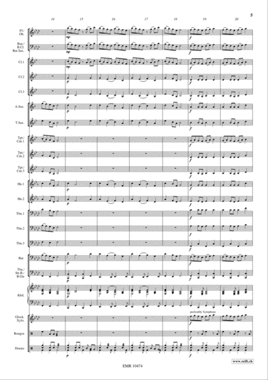 Inca Dance Concert Band scores gallery preview page 6