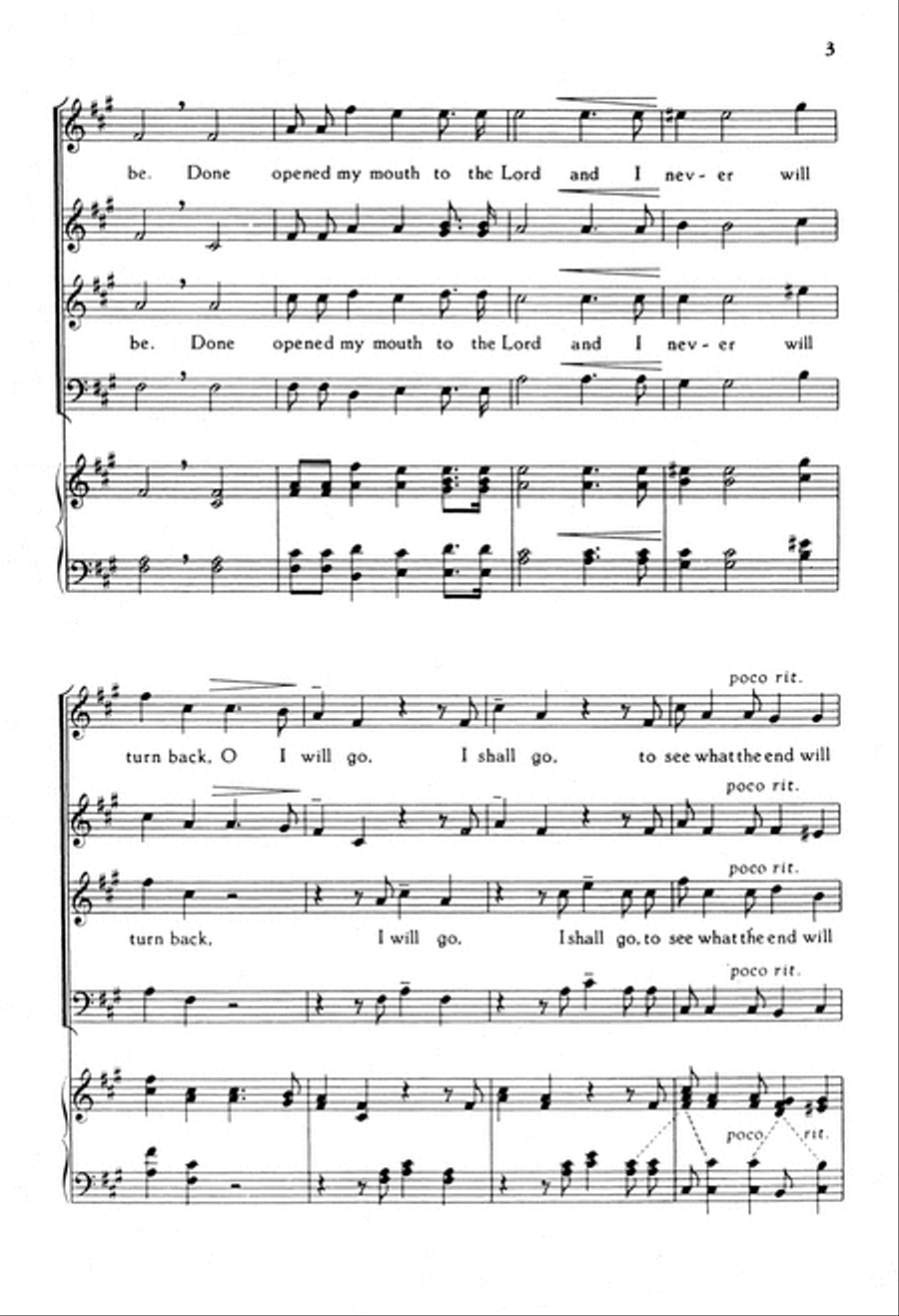Done Made My Vow to the Lord 4-Part scores gallery preview page 3