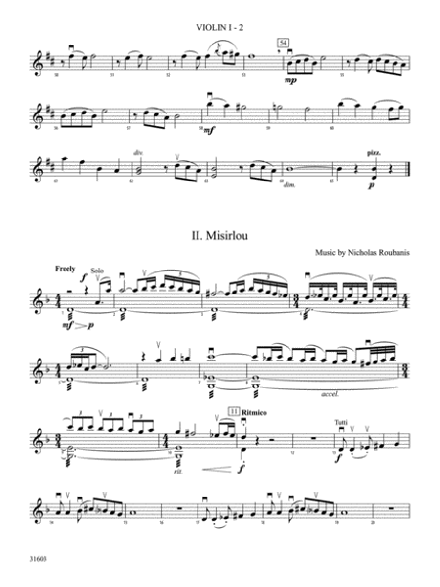 Two Folk Dances: 1st Violin String Orchestra scores gallery preview page 2
