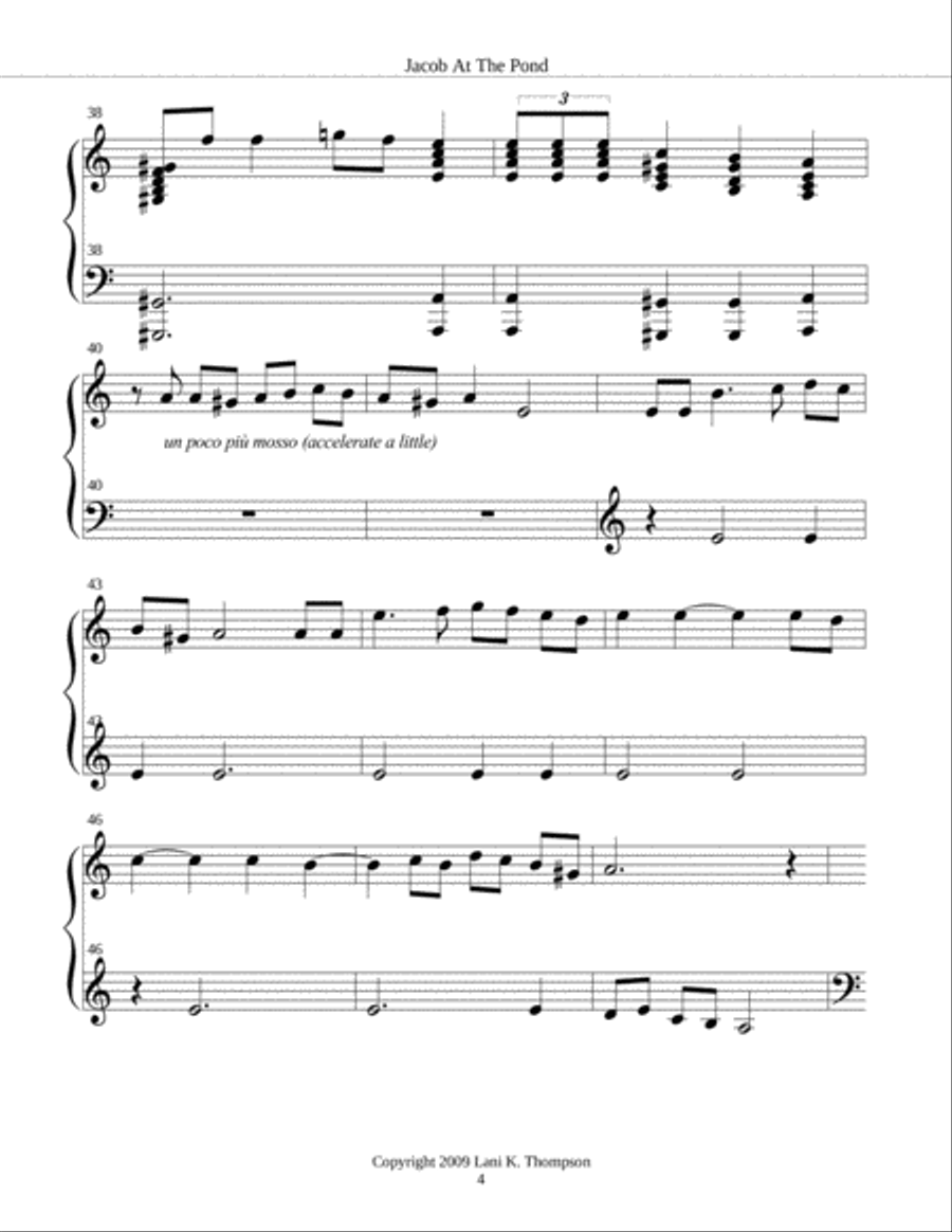 Jacob at the Pond Piano Solo scores gallery preview page 4
