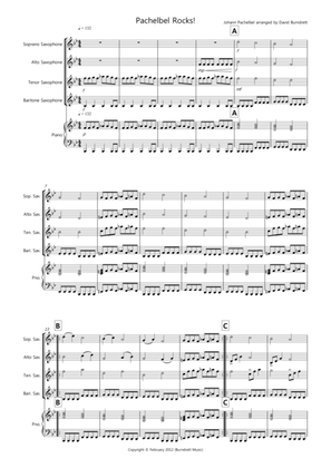 Pachelbel Rocks! for Saxophone Quartet