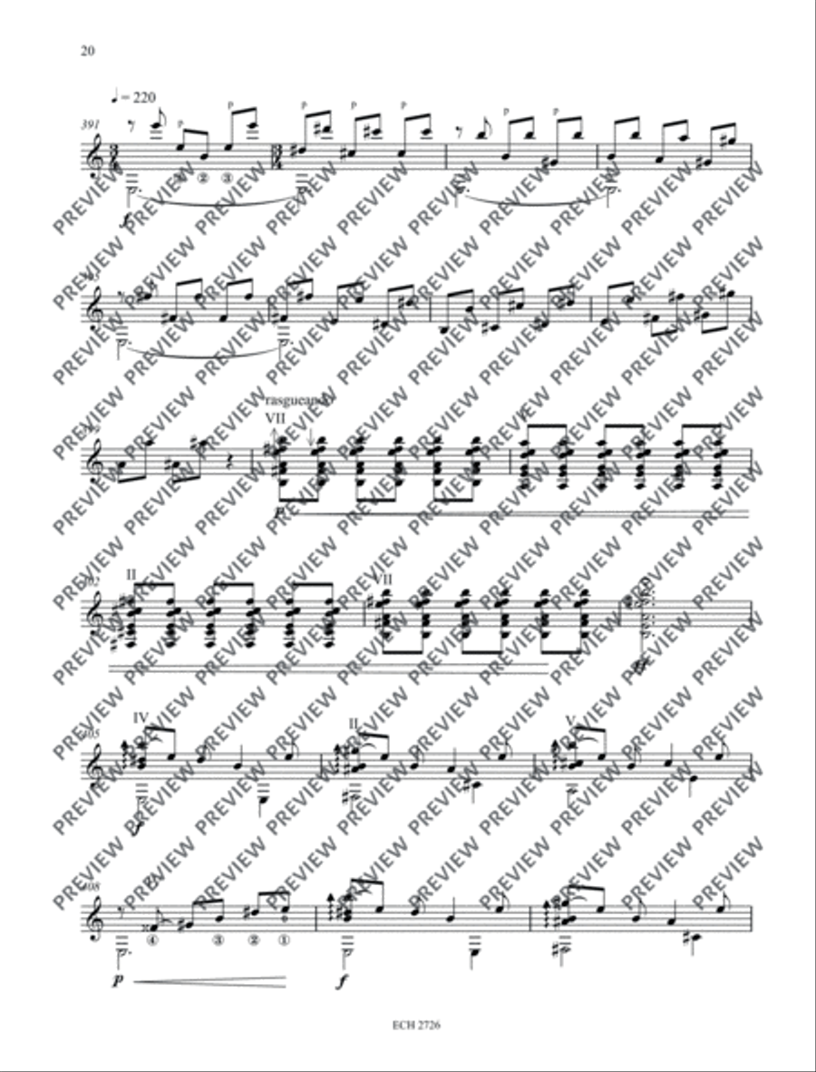 Feuerbach Variations Classical Guitar scores gallery preview page 21