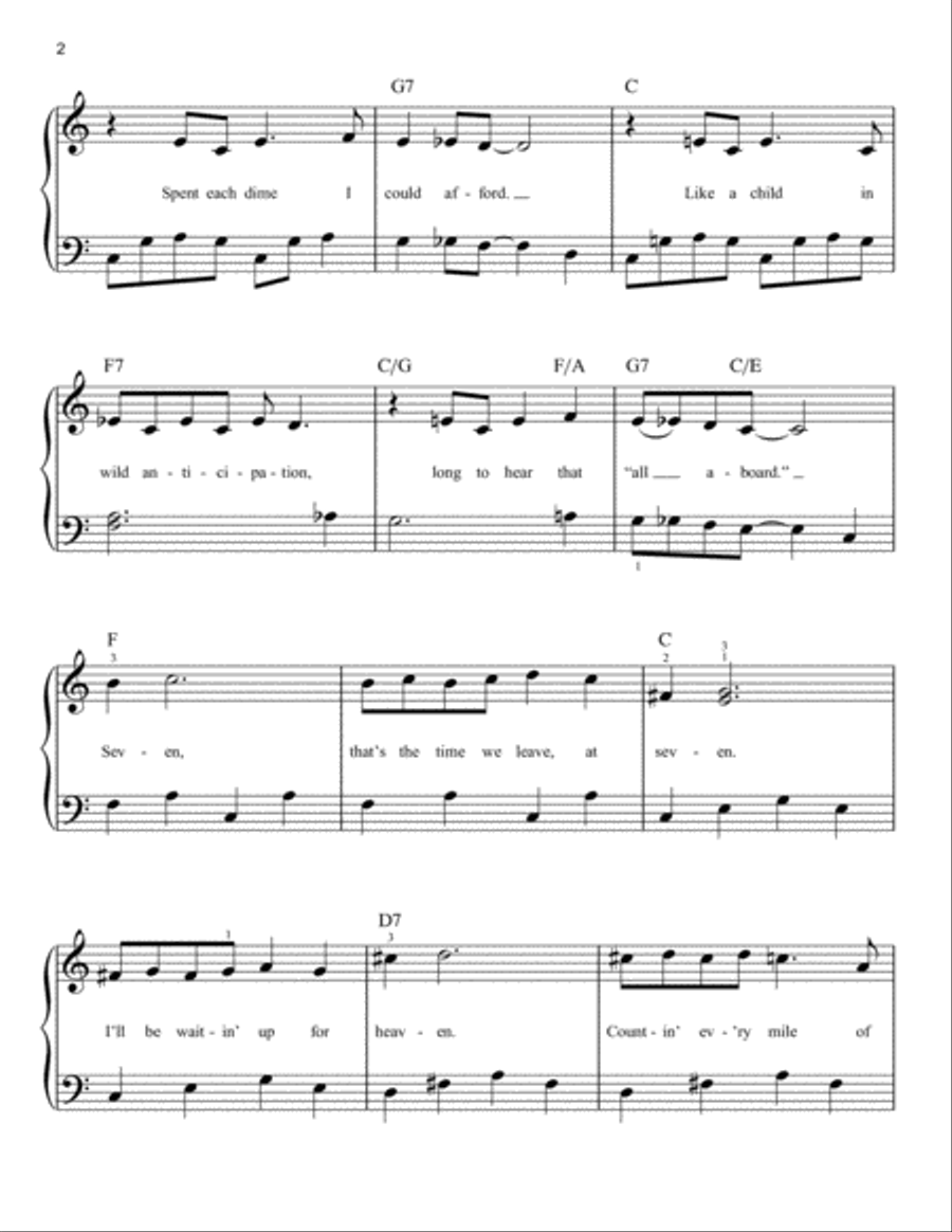 Sentimental Journey Sentimental Journey Easy Piano scores gallery preview page 2