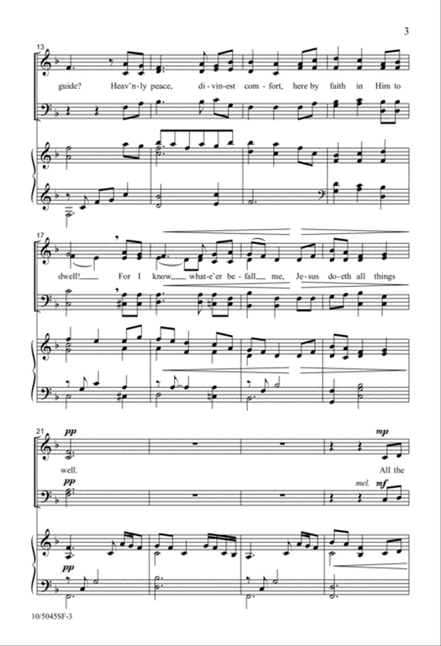 All the Way My Savior Leads Me 4-Part scores gallery preview page 3