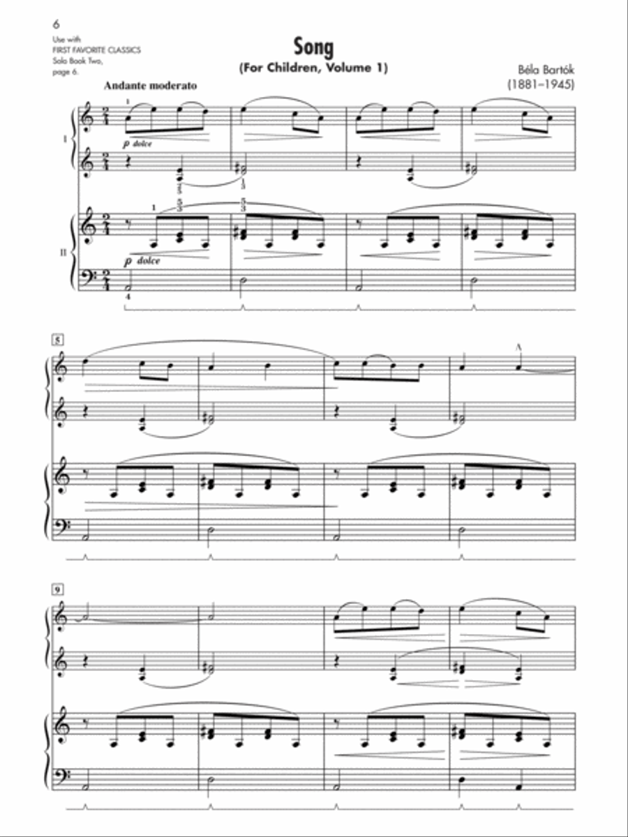 First Favorite Classics: Accompaniment, Book 2 Easy Piano scores gallery preview page 3