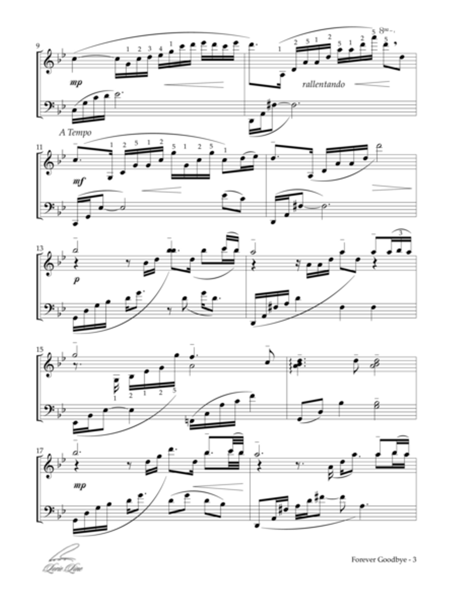 Forever Goodbye Forever Goodbye Piano Solo scores gallery preview page 3