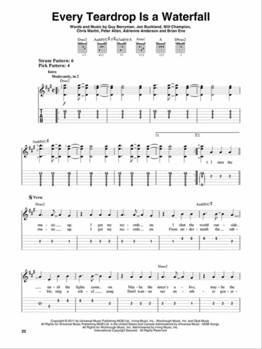 Very Best of Coldplay – 2nd Edition Electric Guitar scores gallery preview page 5