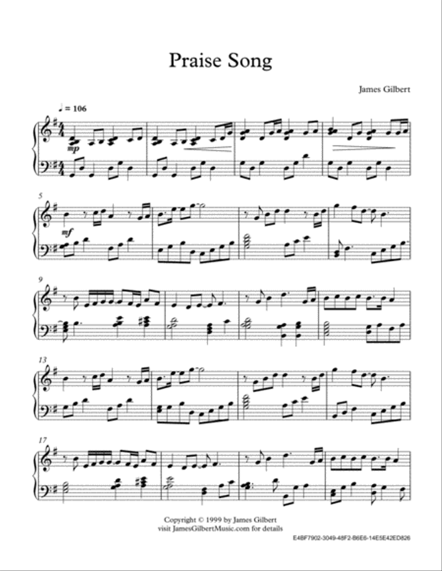 Praise Song Small Ensemble scores gallery preview page 2