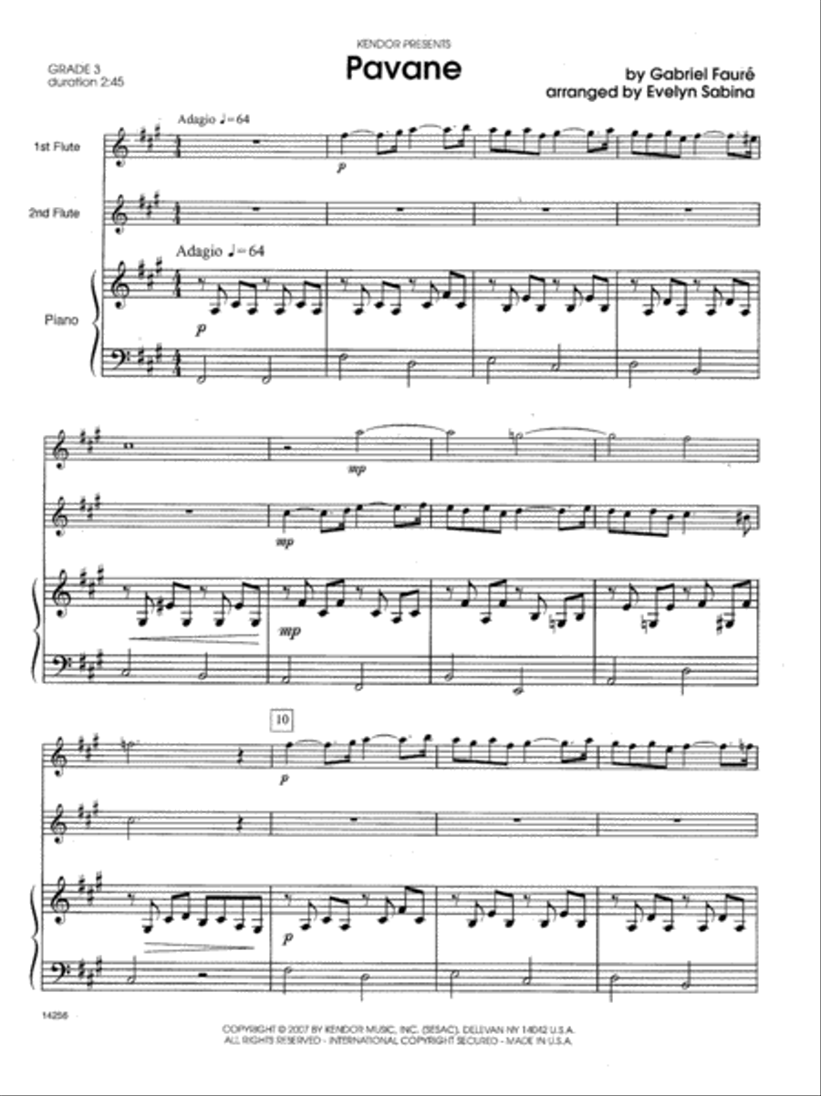 Pavane Pavane Flute Duet scores gallery preview page 2