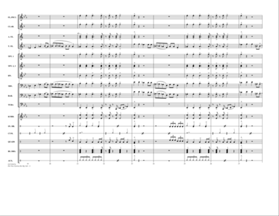 Are You Gonna Be My Girl (arr. Paul Murtha) - Full Score Marching Band scores gallery preview page 3