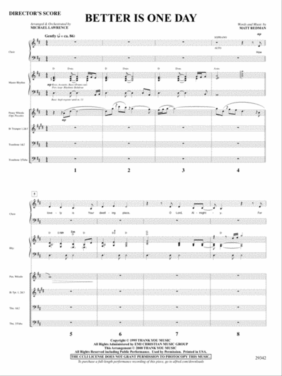 Better Is One Day Choir scores gallery preview page 2