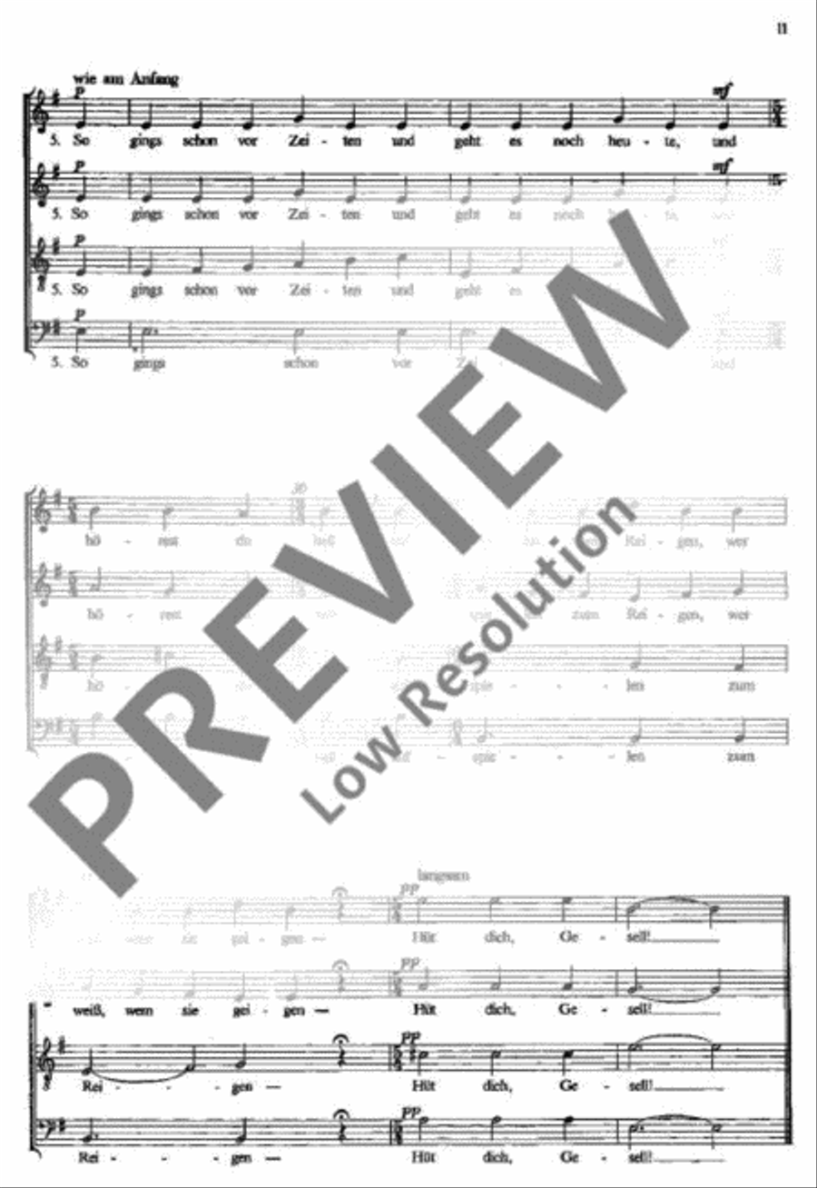 Eichendorff-Chorlieder 4-Part scores gallery preview page 11