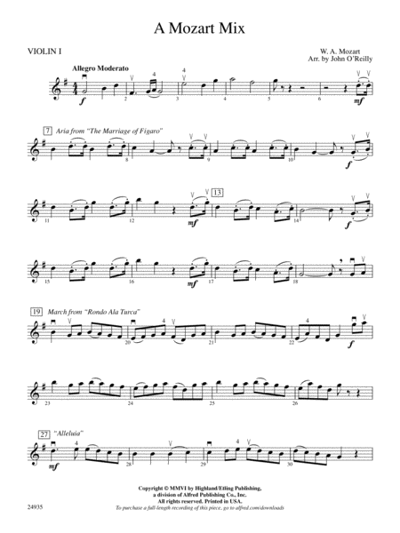 A Mozart Mix: 1st Violin