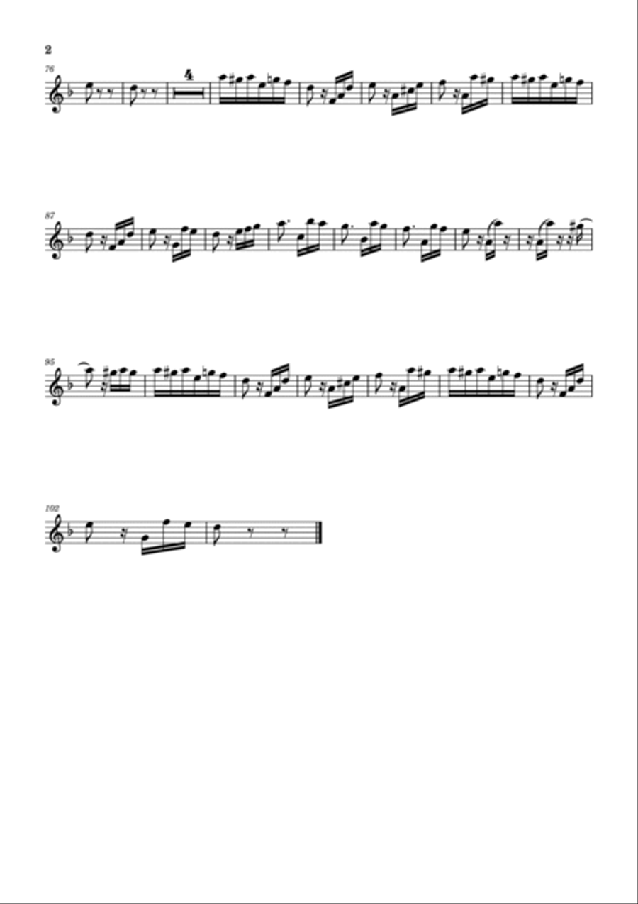 Fur Elise Tenor Saxophone scores gallery preview page 2