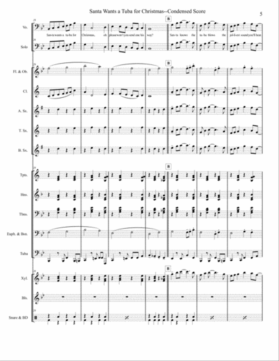 Santa Wants A Tuba For Christmas - Band Concert Band scores gallery preview page 5