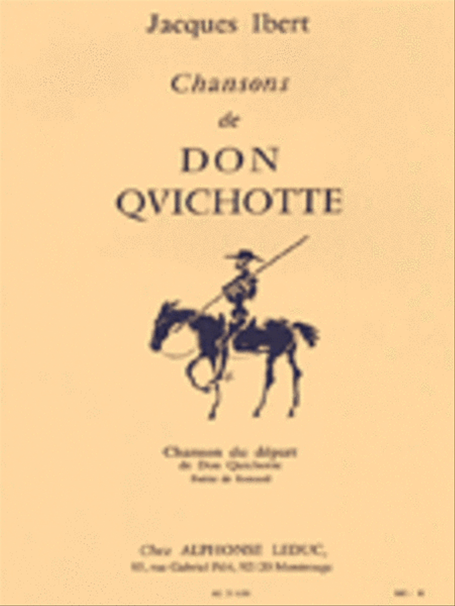 Chansons De Don Quichotte No. 1 - Chanson Du Depart