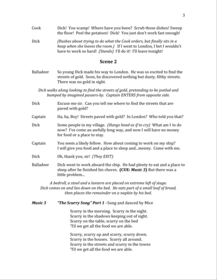 The Tale of Dick Whittington and His Cat - Script
