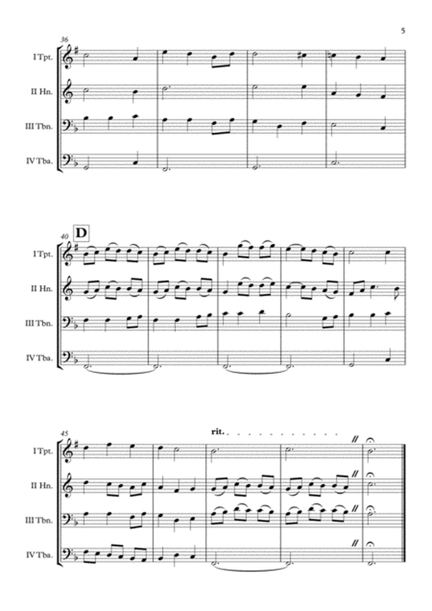 "Away In A Manger" Brass Quartet arr. Adrian Wagner image number null