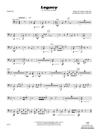 Legacy (An Overture for Band): Timpani