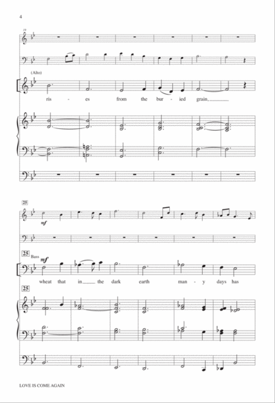 Love is Come Again 4-Part scores gallery preview page 5