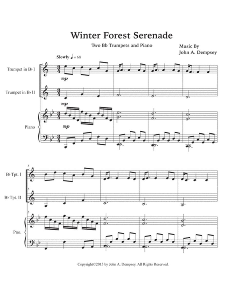 Winter Forest Serenade (Trio for Two Trumpets and Piano) image number null