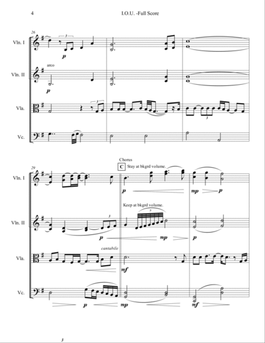 I.o.u. I.o.u. String Quartet scores gallery preview page 4