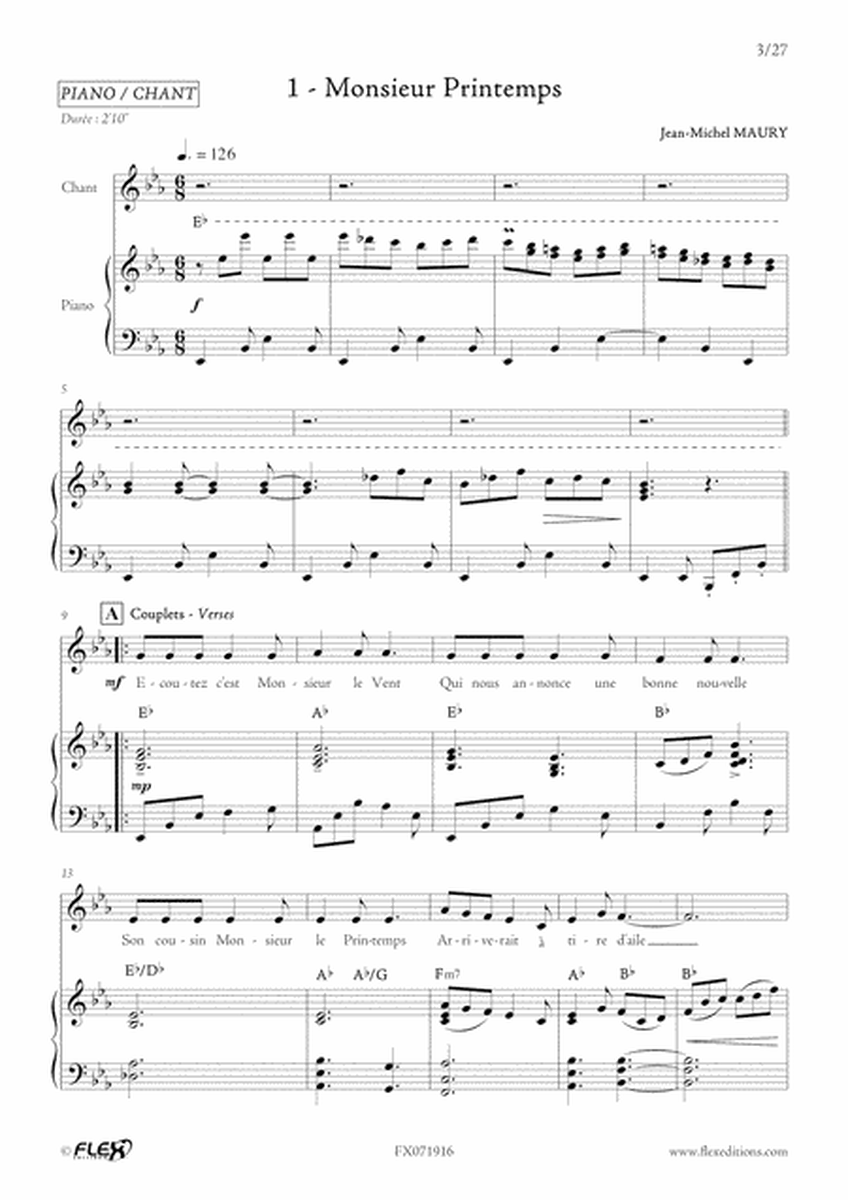 Recreanotes - Cycle 3 Volume 3 - Children's Choir & Piano image number null