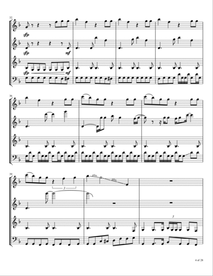Inside Looking Out Woodwind Quartet scores gallery preview page 5