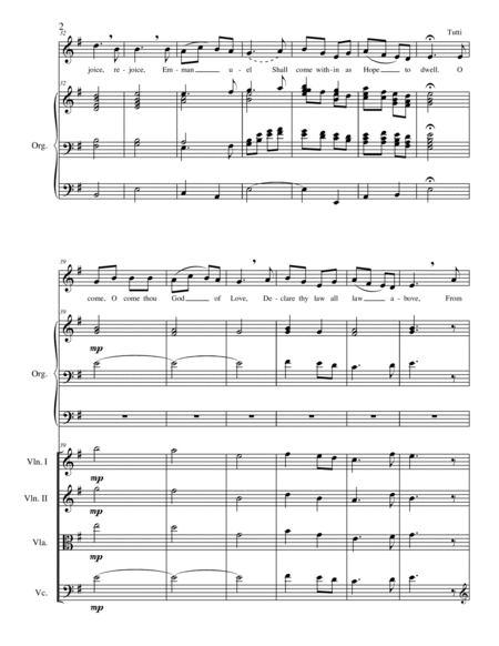 O Come, O Come Emmanuel (full score, choral score and parts) image number null