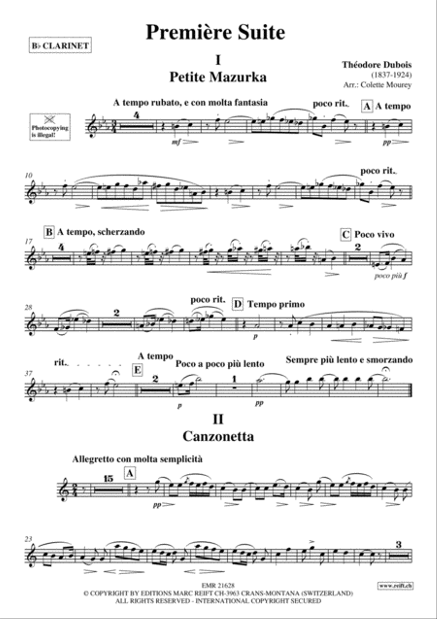 Premiere Suite Clarinet Solo scores gallery preview page 2