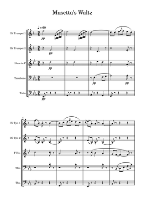 Musetta's Waltz from La Bohéme - Brass Quintet