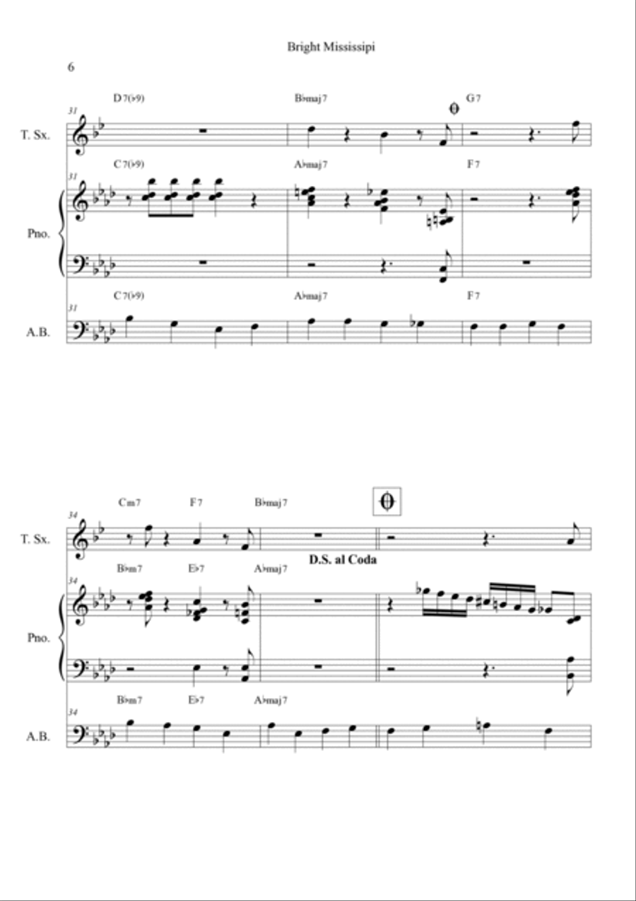 Bright Mississippi Jazz Ensemble scores gallery preview page 6