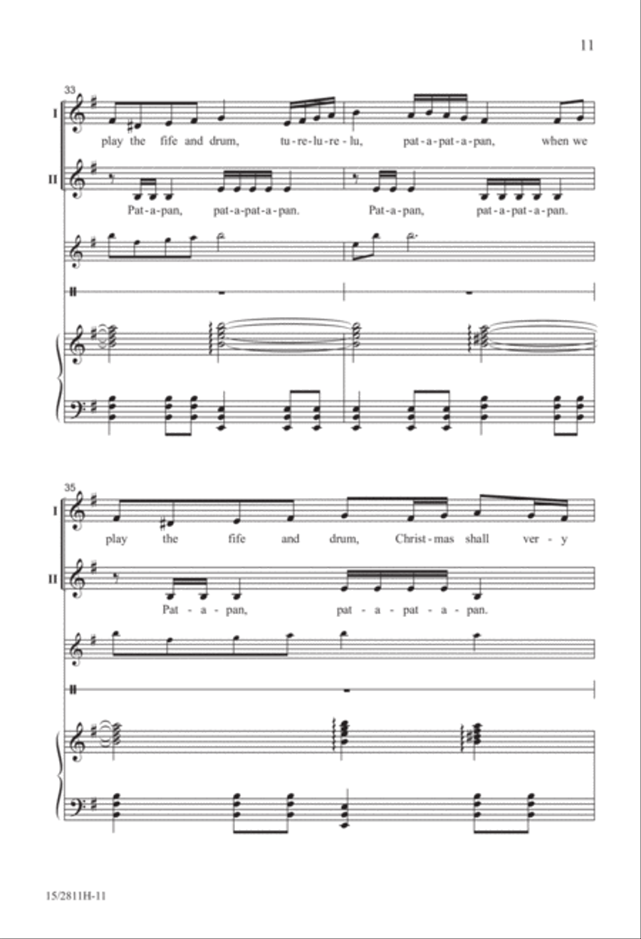 He Is Born with Pat-a-pan 2-Part scores gallery preview page 12