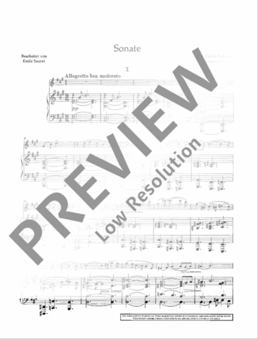 Sonata A Major Violin Solo scores gallery preview page 4