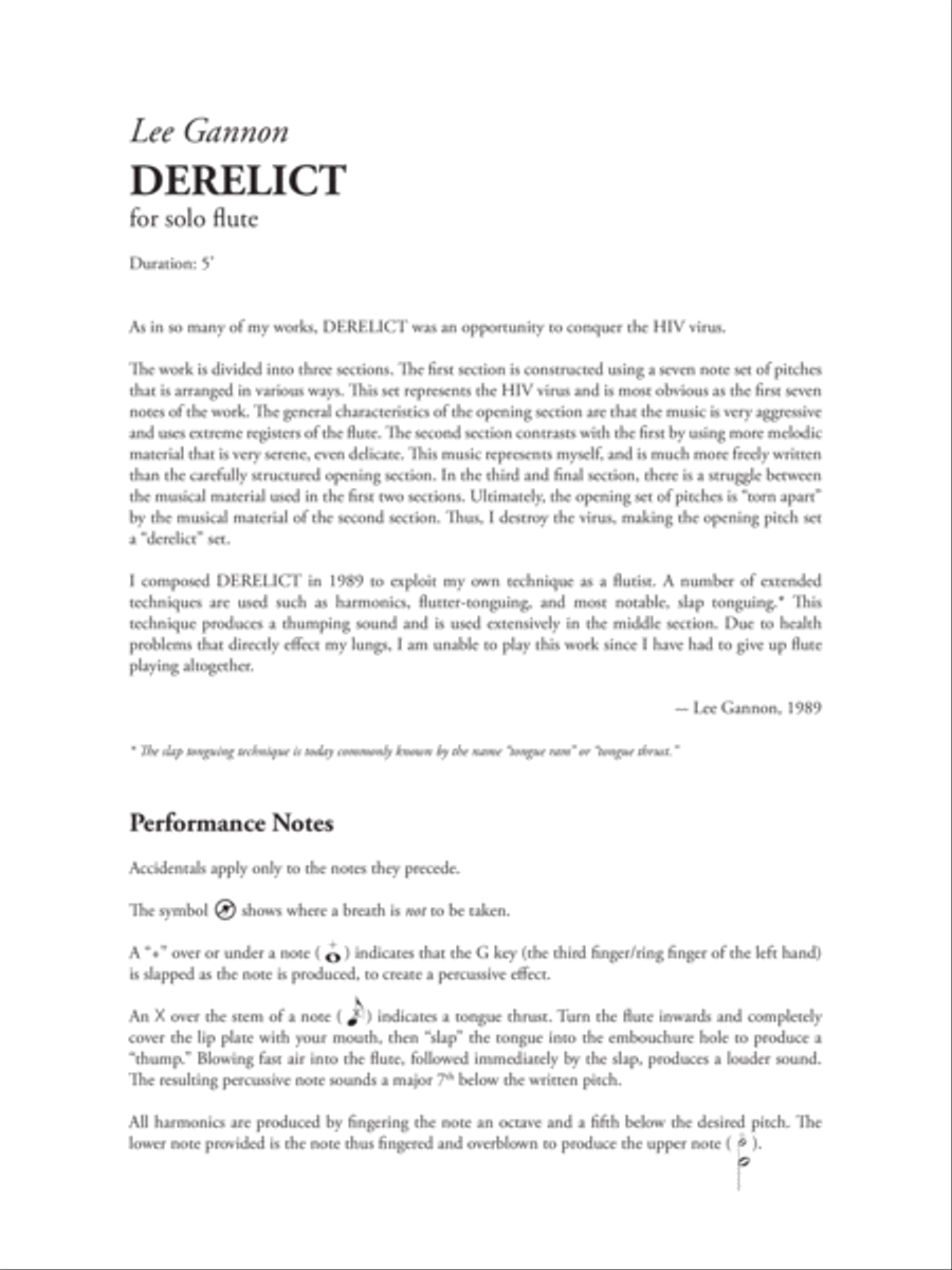 [Gannon] Derelict Flute Solo scores gallery preview page 3