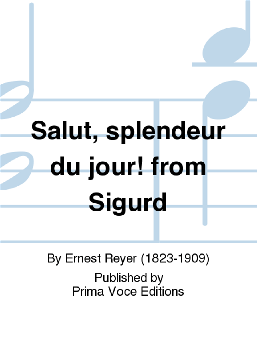 Salut, splendeur du jour! from Sigurd Soprano Voice scores gallery preview page 1