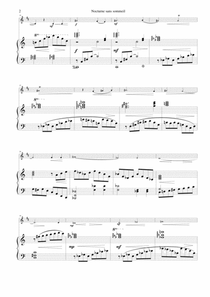 Nocturne sans sommeil (Sleepless nocturne) for clarinet and piano image number null