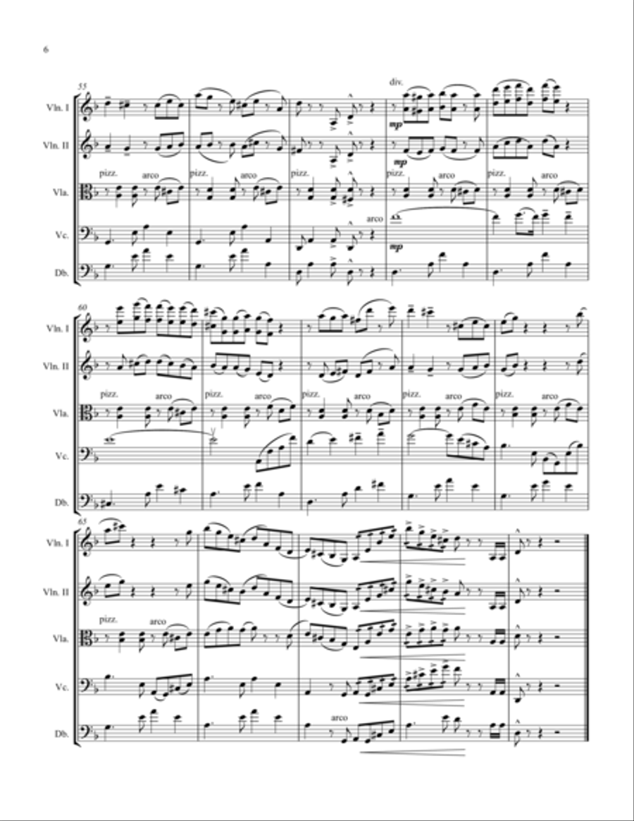 Tango 1 for String Orchestra String Quartet scores gallery preview page 6
