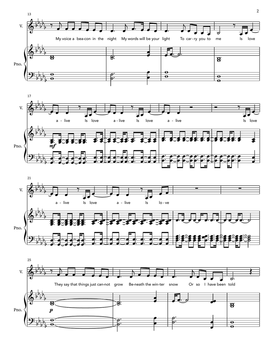 Winter Song Voice scores gallery preview page 2