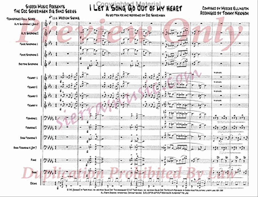 I Let A Song Go Out Of My Heart Jazz Ensemble scores gallery preview page 2