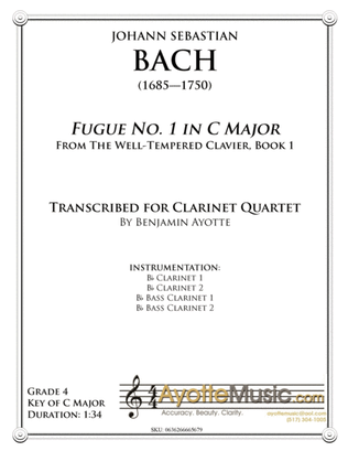 Fugue No. 1 in C Major for Clarinet Quartet (WTC 1)
