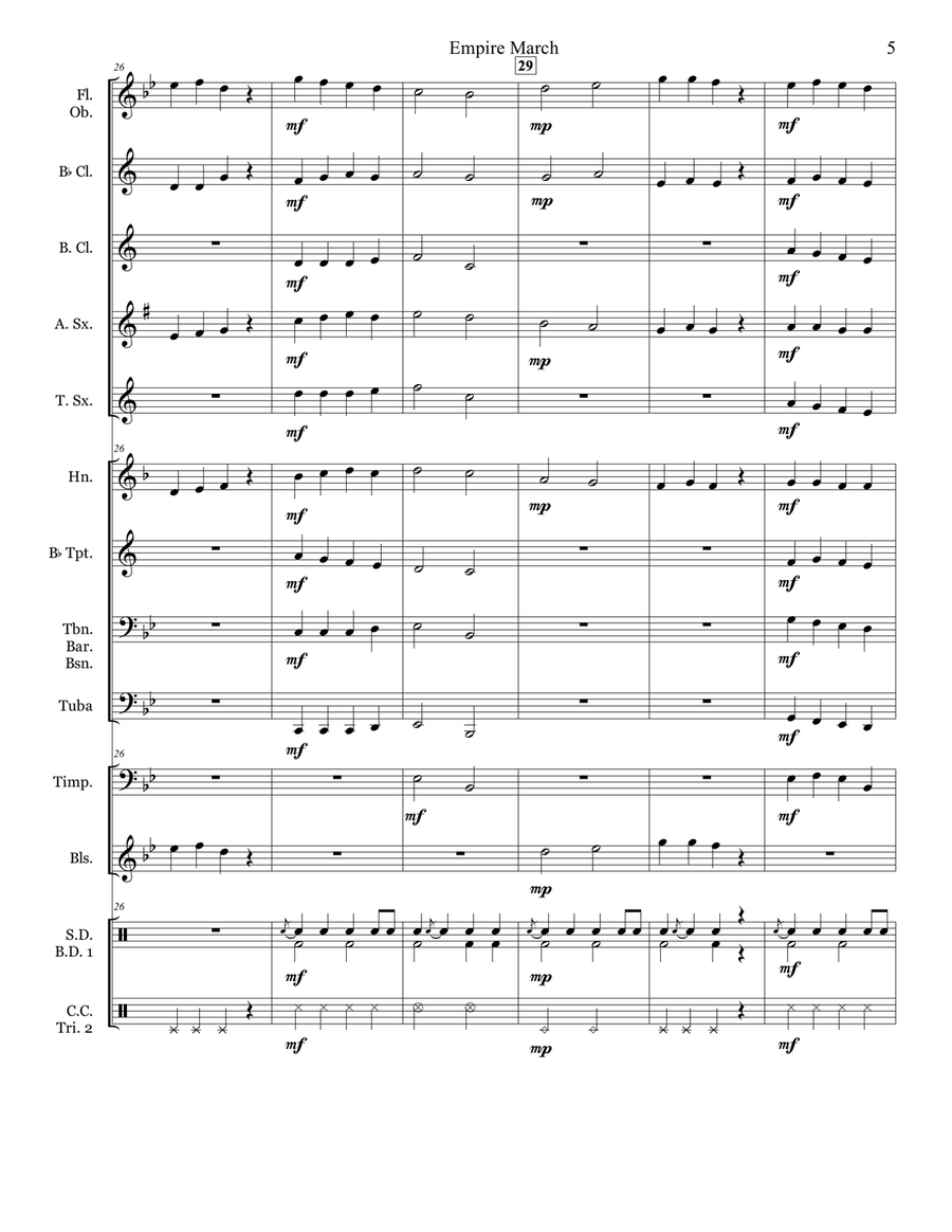 Empire March Concert Band scores gallery preview page 5