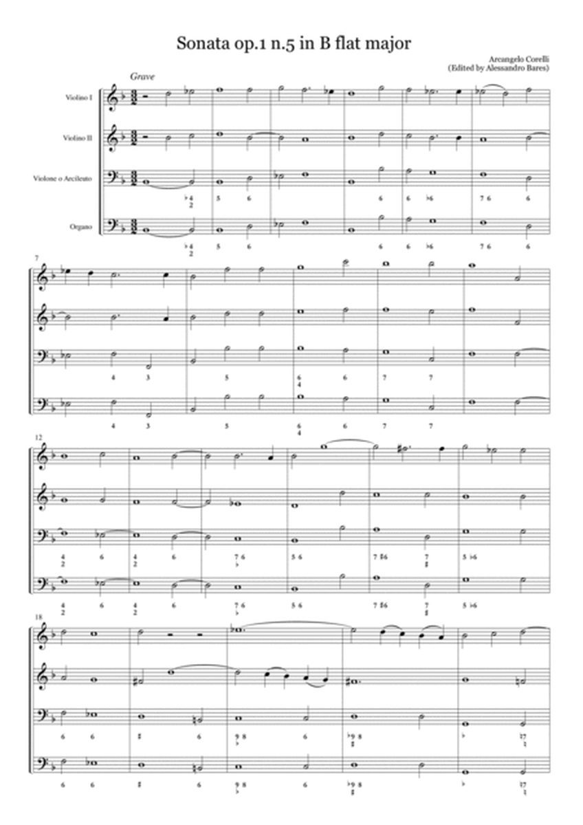 Corelli, Sonata op.1 n.5 in B flat major