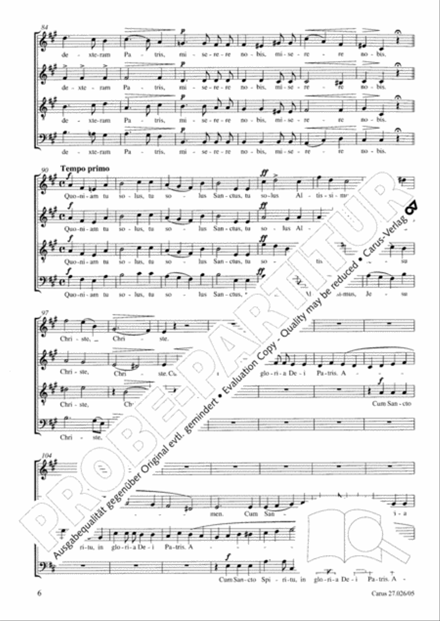 Mass in A minor Mass in A minor 4-Part scores gallery preview page 7