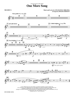 Book cover for One More Song (from Vivo) (arr. Roger Emerson) - Bb Trumpet 1