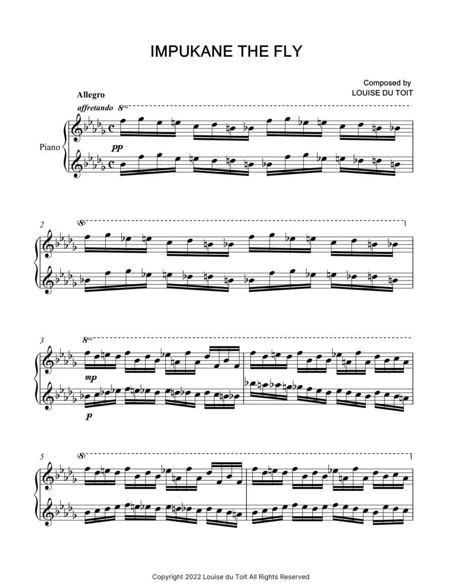 14. Impukane the Fly Piano Solo scores gallery preview page 1