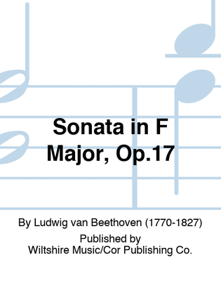 Book cover for Sonata in F Major, Op.17