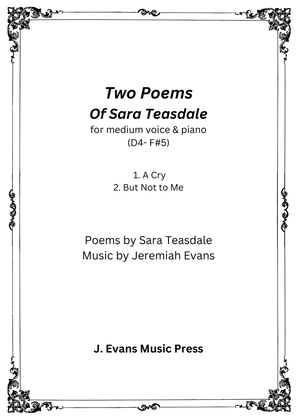 Two Poems of Sara Teasdale
