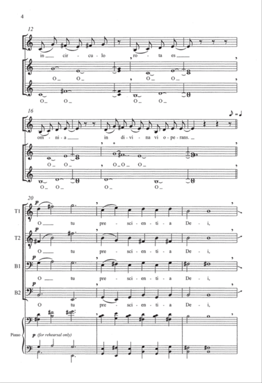 The Hildegard Motets: 1. O verbum Patris Divisi scores gallery preview page 4