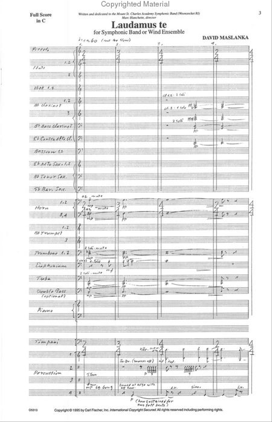 Laudamus Te Concert Band scores gallery preview page 2